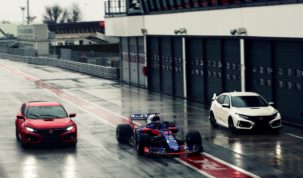 Honda F1 pilótái Honda Civic Type R-rel