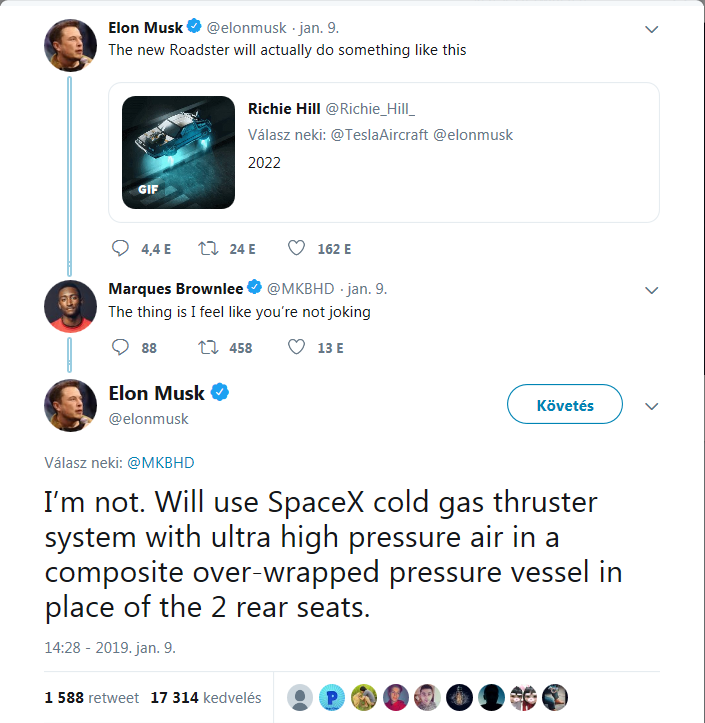 Tesla az úton, vagy inkább felette?